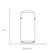 Access Lighting Glassn Glass, Cylinder Shade, Brushed Steel Finish, Clear Red Glass 23133-BS/CLRD - alternate 2